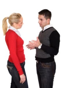 couple disagreeing - assertiveness and communication skills