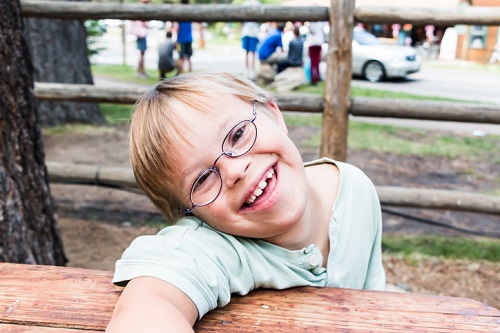 Cute Little Boy With Downs Syndrome